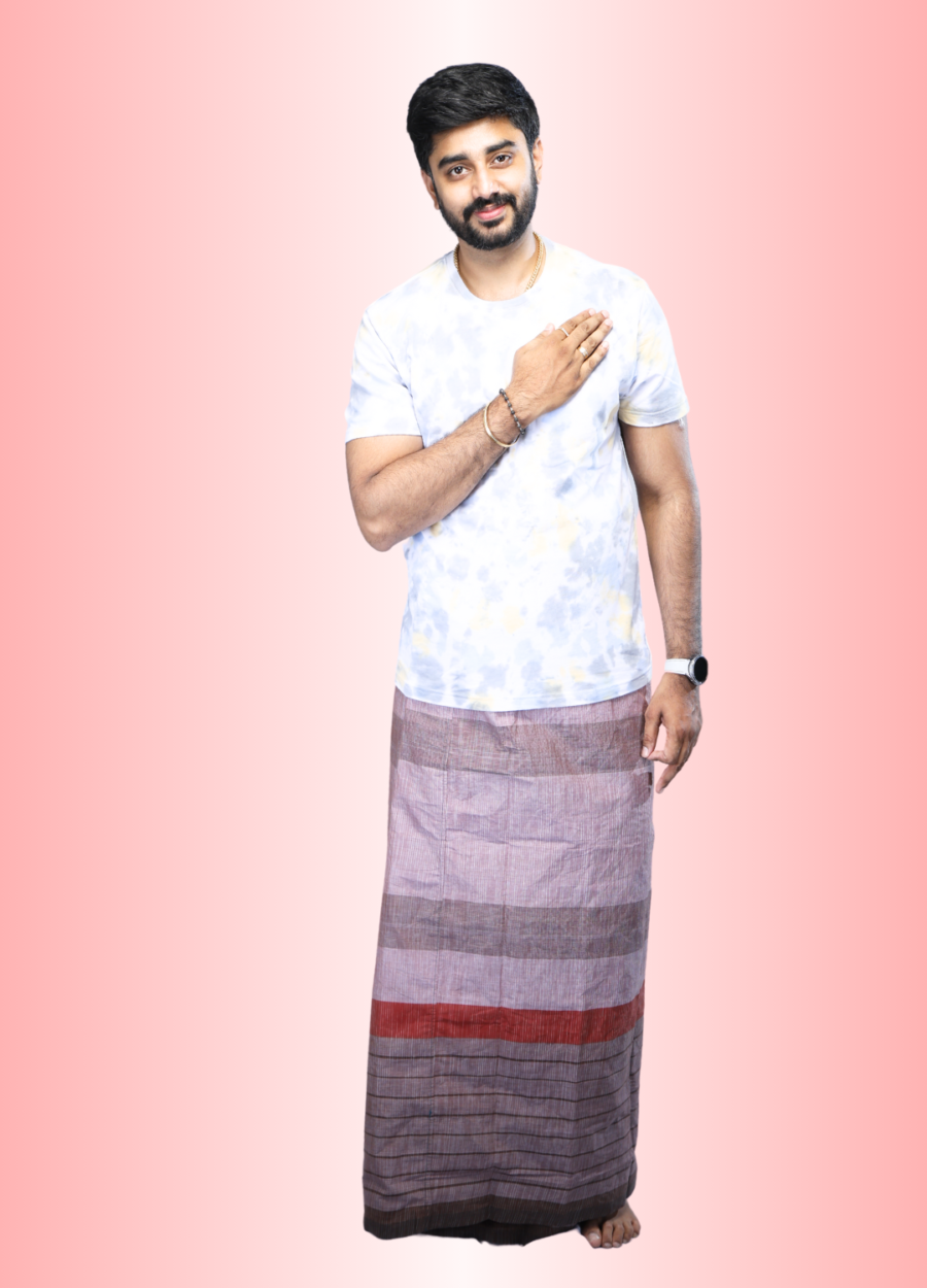 Striped Lungi | Random Horizontal stripes| Multicolour